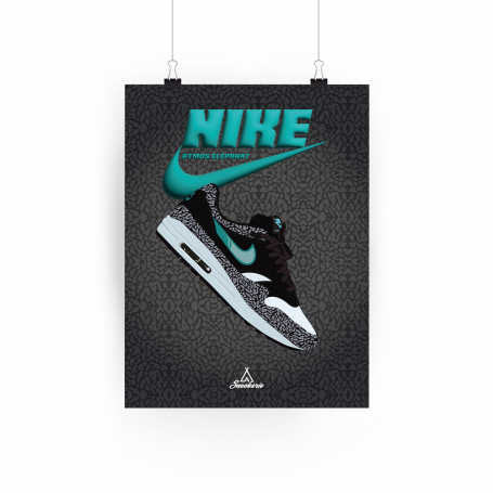 Poster Nike Air Max 1 Atmos Elephant | La Sneakerie
