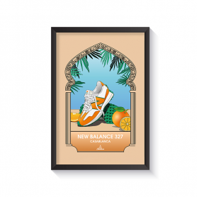 New Balance 327 Casablanca Orange Frame Cadre New Balance 327 Casablanca Orange | La Sneakerie