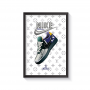 Cadre Louis Vuitton Nike Air Force 1 Low black Metallic Silver | La Sneakerie