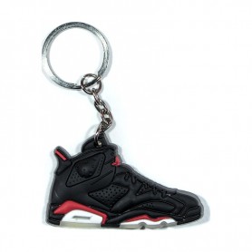 Porte-Clés Silicone Air Jordan 6 Black Infrared Porte-Clés Silicone Air Jordan 6 Black Infrared | La Sneakerie