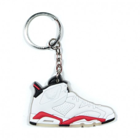 Air Jordan 6 White Infrared Silicone Keychain | La Sneakerie