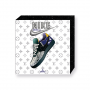 Bloc Mural Louis Vuitton Nike Air Force 1 Low black Metallic Silver | La Sneakerie