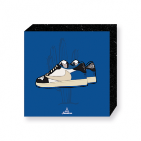 Wandbild Bloc Air Jordan 1 Low Travis Bloc Mural Air Jordan 1 Low Travis | La Sneakerie
