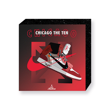 Bloc Mural Air Jordan 1 Retro High Off-White Chicago The Ten | La Sneakerie