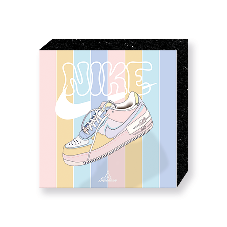 Wandbild Bloc Nike Air Force Shadow Pastel | La Sneakerie