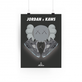Air Jordan 4 Retro Kaws Poster Poster Air Jordan x Kaws Air Jordan 4 Retro | La Sneakerie