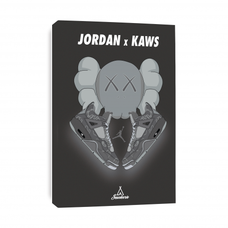 Leinwand Air Jordan 4 Retro Kaws | La Sneakerie