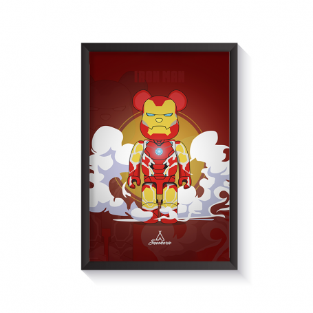 Rahmen Bearbrick Iron Man | La Sneakerie