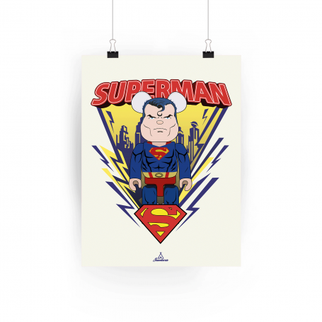 Poster Bearbrick Superman | La Sneakerie