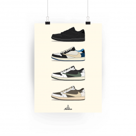 collection Air Jordan 1 Travis Scott Poster Poster collection Air Jordan 1 Travis Scott | La Sneakerie