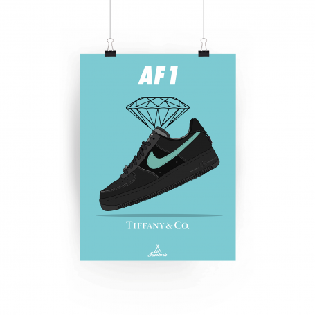 Poster Air Force 1 Tiffany and Co | La Sneakerie