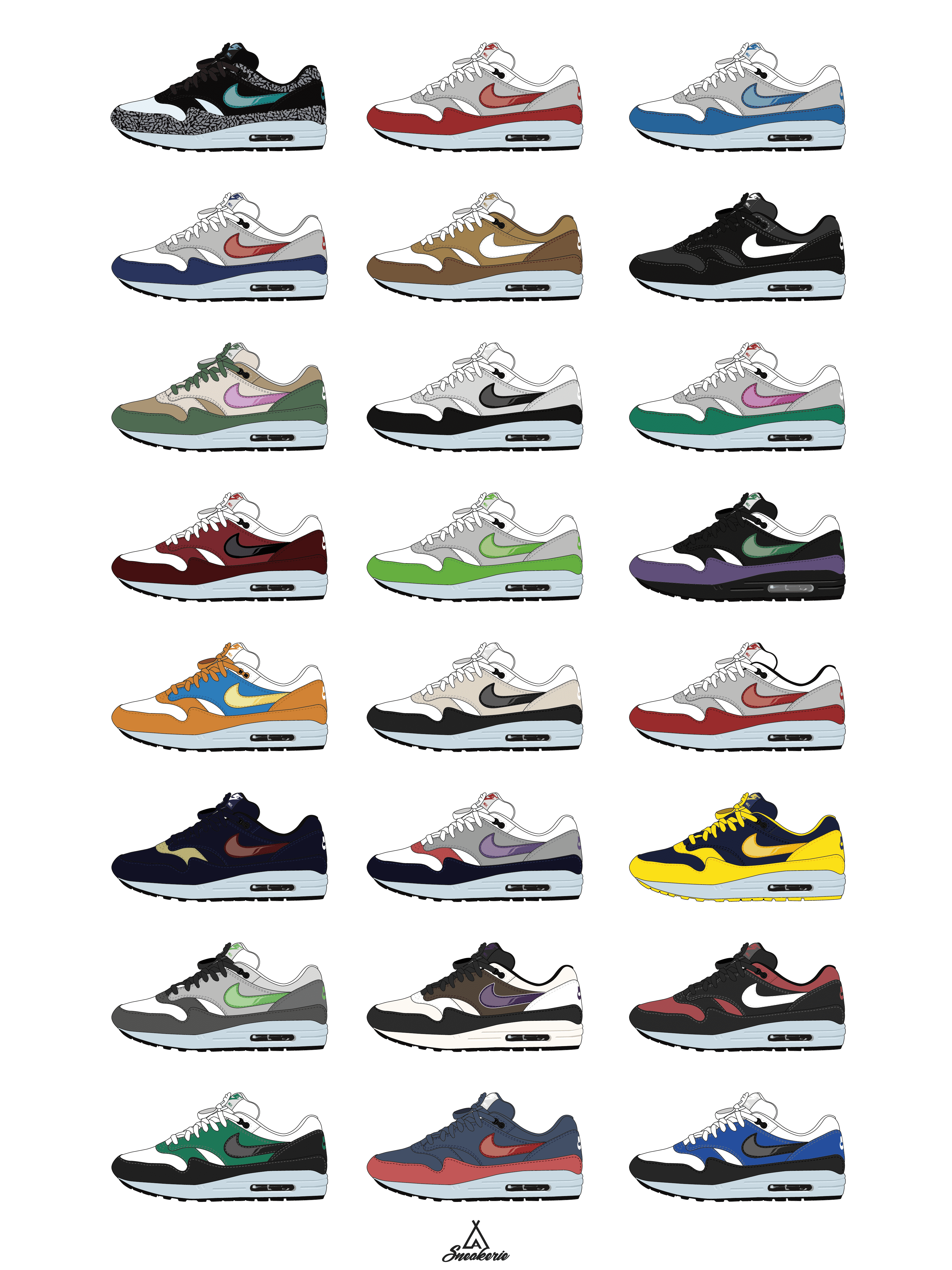 Poster collection Nike Air Max 1 La Sneakerie