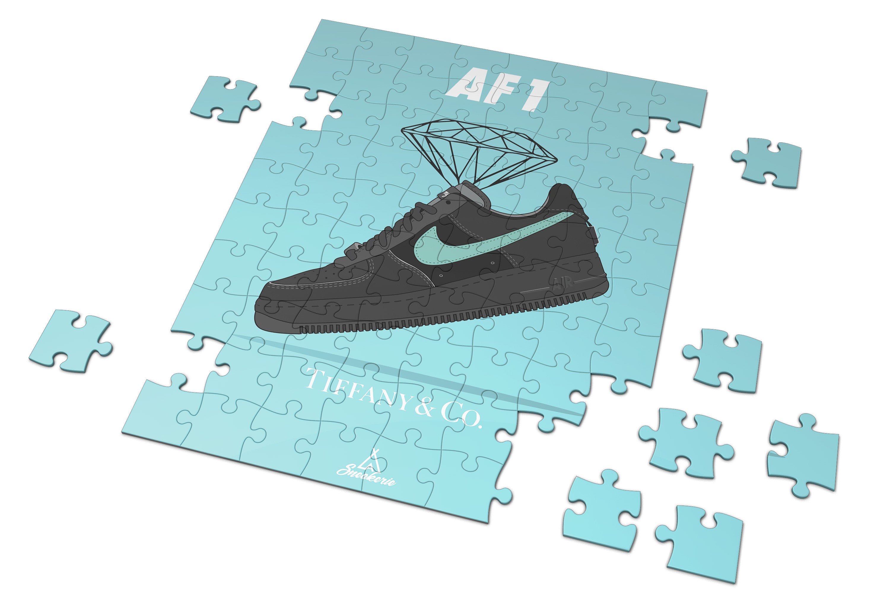 Puzzle Air Force 1 X Tiffany \u0026 Co | La Sneakerie