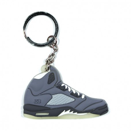 Porte-Clés Silicone Air Jordan 5 Raging Bull Grey | La Sneakerie