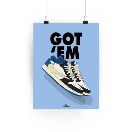 Nike Got'Em AJ 1 Travis Scott Poster | La Sneakerie