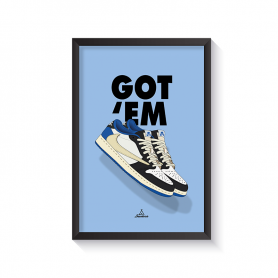 Rahmen Nike Got'Em AJ 1 Travis Scott Cadre Nike Got'Em AJ 1 Travis Scott | La Sneakerie