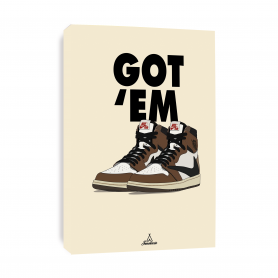Leinwand Nike Got'Em AF 1 Travis Scott Tableau Nike Got'Em AF 1 Travis Scott | La Sneakerie