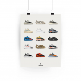 Yeezy collection Poster Poster collection Yeezy | La Sneakerie