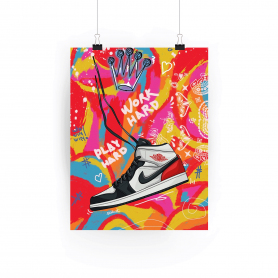 Air Jordan "Work Hard, Play Hard" Poster Air Jordan "Work Hard, Play Hard" Poster | La Sneakerie
