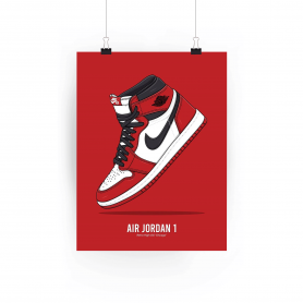 Air Jordan 1 High OG Chicago Poster Poster Air Jordan 1 High OG Chicago | La Sneakerie