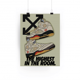 Air Jordan 5 Retro Off-White Sail Poster Air Jordan 5 Retro Off-White Sail Poster | La Sneakerie