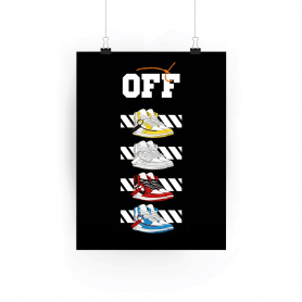 collection Air Jordan 1 High "Off White" Poster Poster collection Air Jordan 1 High "Off White" | La Sneakerie