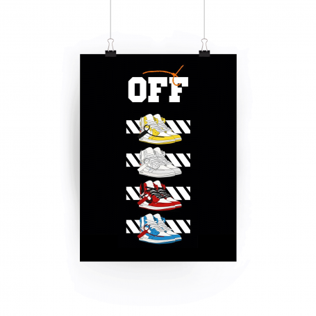 Poster collection Air Jordan 1 High "Off White" | La Sneakerie