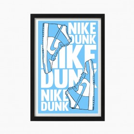 Rahmen Nike AJ1 Dunk blue Cadre Nike AJ1 Dunk Blue | La Sneakerie
