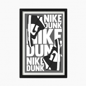 Rahmen Nike AJ1 Dunk black Cadre Nike AJ1 Dunk Black | La Sneakerie