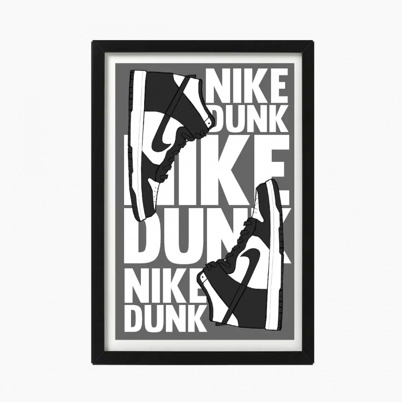 Cadre Nike AJ1 Dunk Black
