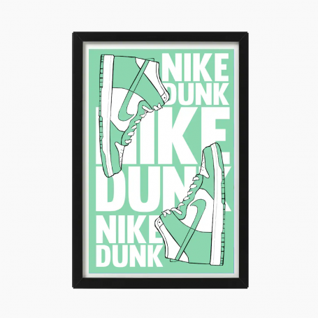 Cadre Nike AJ1 Dunk Green | La Sneakerie
