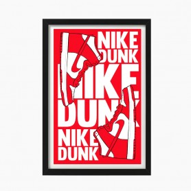 Rahmen Nike AJ1 Dunk Red Cadre Nike AJ1 Dunk Red | La Sneakerie