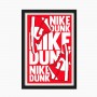 Cadre Nike AJ1 Dunk Red | La Sneakerie